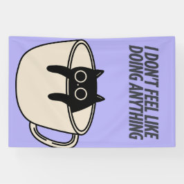 Lona POSTER OF A LAZY CAT Banner