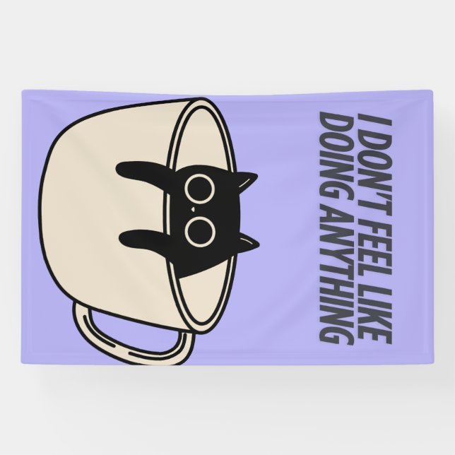 Lona POSTER OF A LAZY CAT Banner (Horizontal)