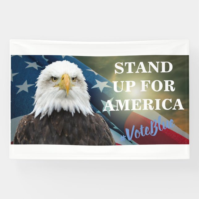 Lona PREFERIRSE A ESTADOS UNIDOS #VoteBlue (Cartel de v (Horizontal)