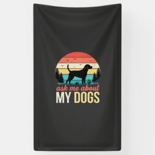 Lona Pregúntame sobre mis perros Retro Sunset_1