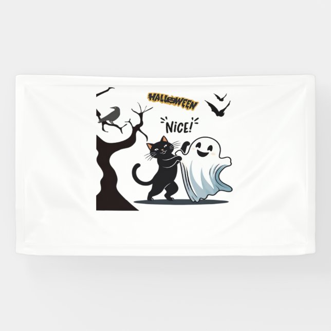 Lona Prepárense para un fiesta de Halloween hábil y tác (Horizontal)