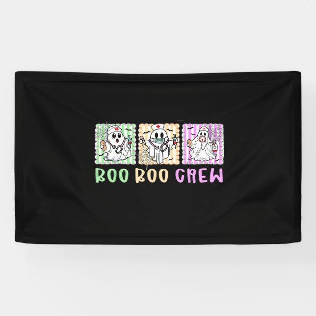 Lona Preppy Boo Crew Enfermeras Halloween Disfraces Hom (Horizontal)