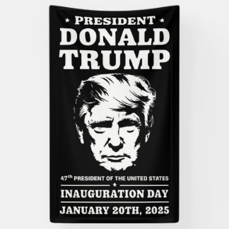 Lona Presidente 47 D J Trump Día de Inauguración Ene 20