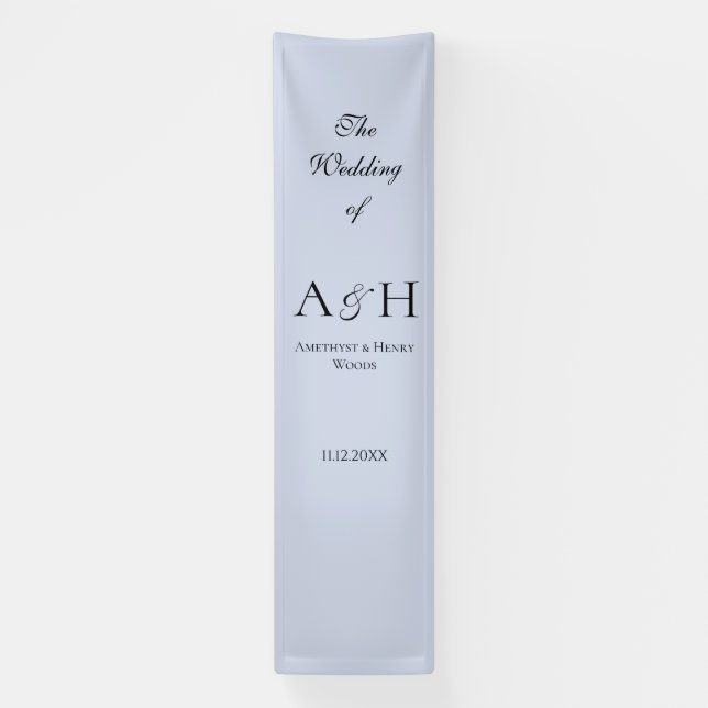 Lona Pretty Fabric Wedding Welcome Banner - Lavender (Vertical)