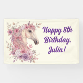 Lona Pretty Ponies and Petals Birthday Banner