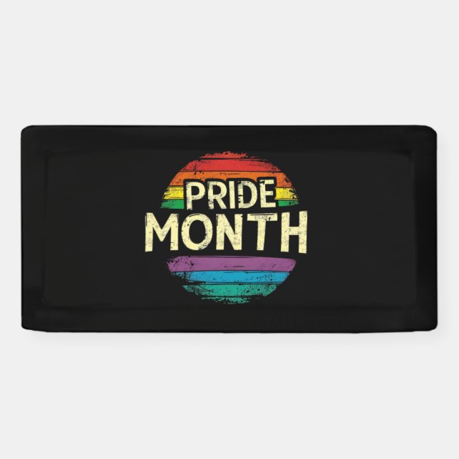 Lona PRIDE MONTH 2024, lgbtq, logotipo (Horizontal)