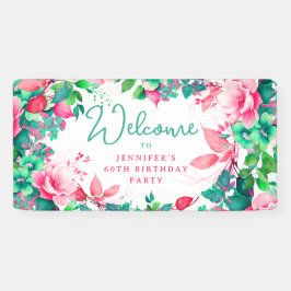 Lona Primavera Verano acuarela Floral 60 cumpleaños