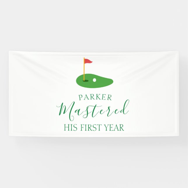 Lona Primer año dominado, primer año, primer año, en un (Horizontal)