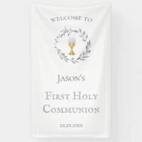 Primer cartel de niño católico de la Santa Comunió