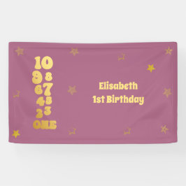 Lona Primer cumpleaños de la cuenta regresiva de Año Nu