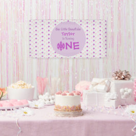 Lona Primer cumpleaños de Little Snowflake