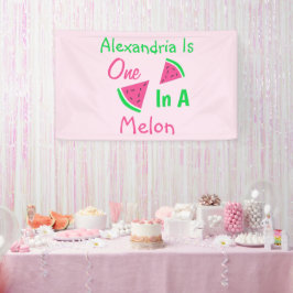 Lona Primer Cumpleaños De One In A Melon