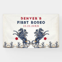 Primer cumpleaños de Rodeo de Vintage Red Cowboy