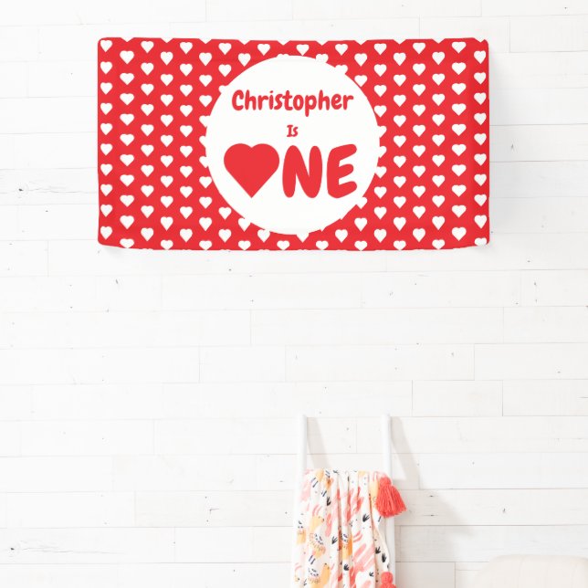 Lona Primer cumpleaños del corazón (in situ)