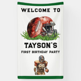 Lona Primer cumpleaños del fútbol al primer año