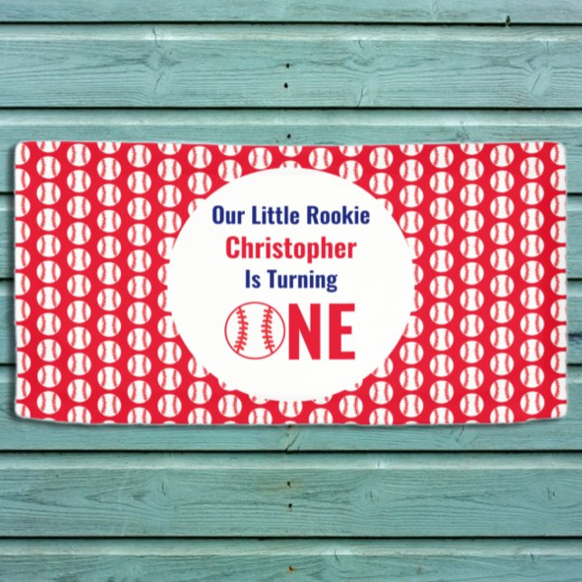 Lona Primer cumpleaños del Pequeño Rookie Baseball (Subido por el creador)