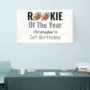 Lona Primer cumpleaños del Rookie Football