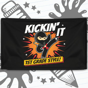 Lona Primer Día De Regreso A La Escuela De Ninja Kick D