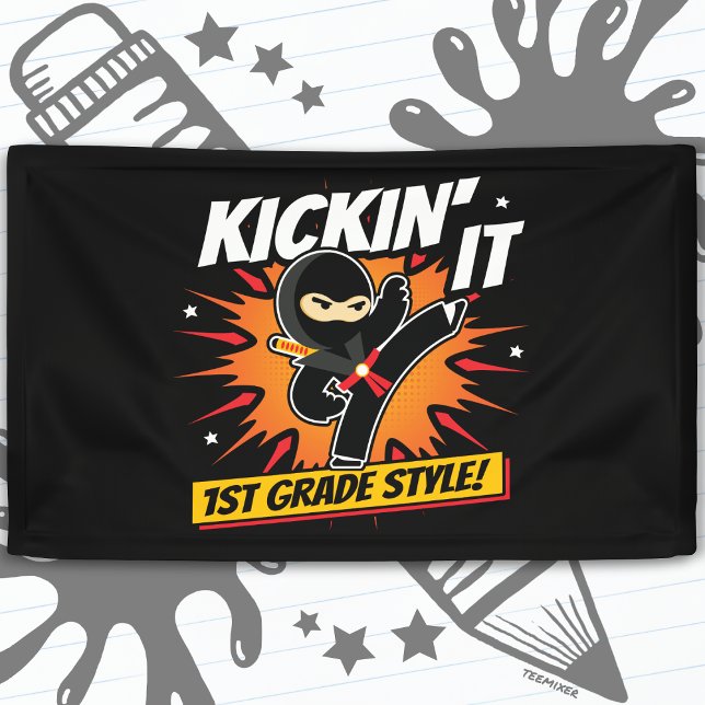 Lona Primer Día De Regreso A La Escuela De Ninja Kick D (Subido por el creador)
