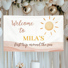 Lona Primer Viaje De Boho Alrededor Del Cumpleaños Del 