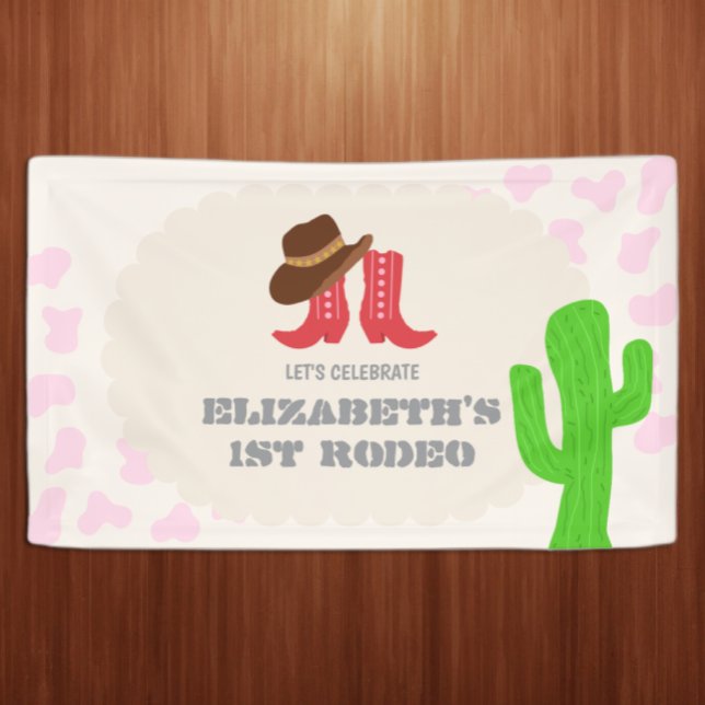 Lona Primera chica de rodeo cumpleaños 1 (Subido por el creador)