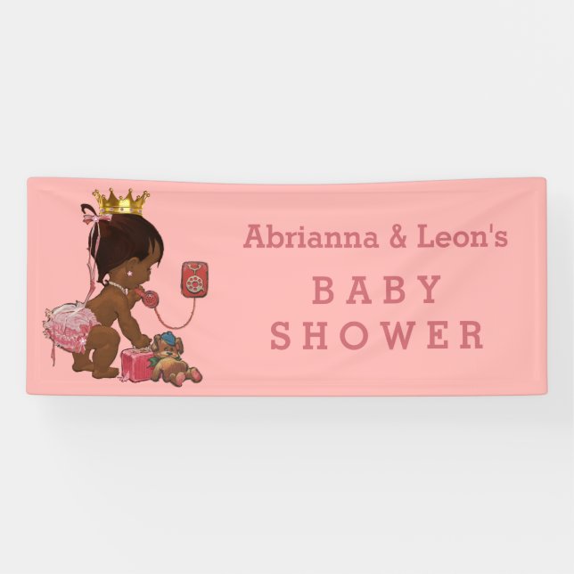 Lona Princesa étnica en Baby Shower personalizada por t (Horizontal)