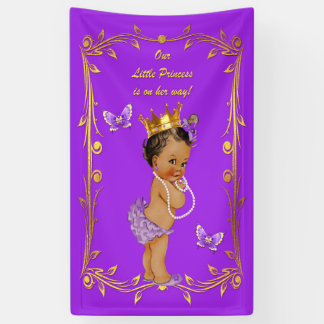 Lona Princesa étnica púrpura Butterflies Gold Frame