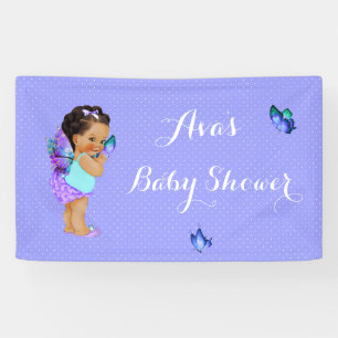 Lona Princesa Mariposa Bebé Niña Banner Lavanda Púrpura