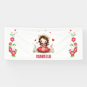 Lona Princesa pequeña con vestido rojo