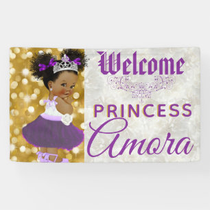 Lona Princesa real africana morada Purpurina plateado