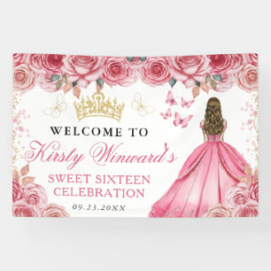 Lona Princesa Rubia Vestido Rosa Cumpleaños 16 Dulce Fl