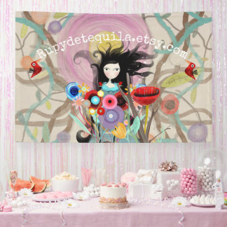 Lona Princesa Rupydetequila Banner floral
