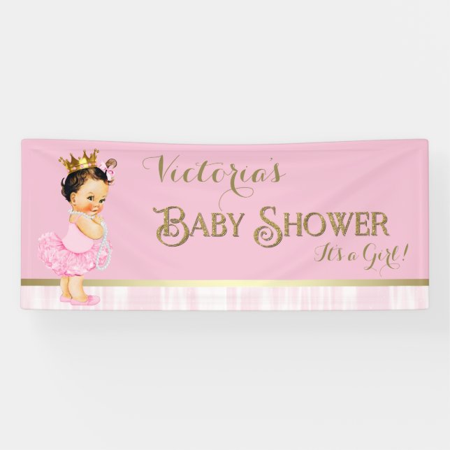 Lona Princess Ballerina Tutu Pearl Baby Shower (Horizontal)