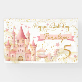Lona Princess Happy Birthday Banner