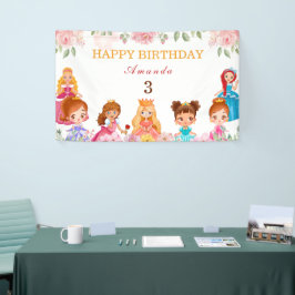 Lona Princess Royal Happy Birthday 3er banners Rótulos