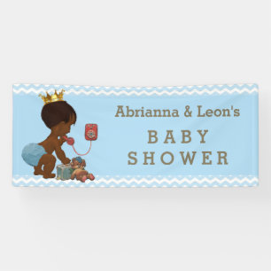 Lona Príncipe de la etnia teléfono Baby Shower Blue Che