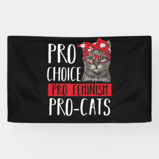 Lona Pro Choice Pro Feminismo Pro Gatos Gatos Con Banda