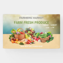 productos de mercado de agricultores acuarela fres