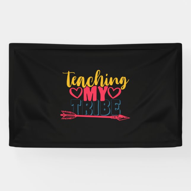 Lona Profesora de Regalos | Enseñar mi tribu (Horizontal)