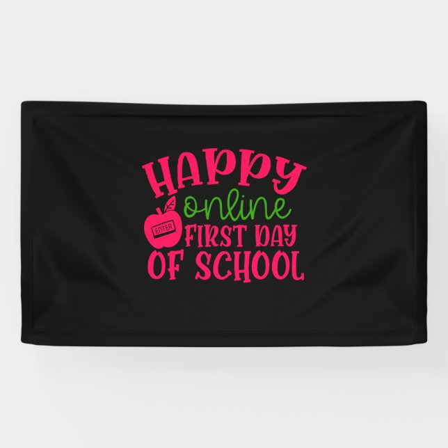 Lona Profesora de Regalos | Feliz Primer Día Escolar En (Horizontal)