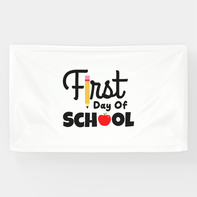 Lona Profesora de Regalos | Primer Día De La Escuela (Horizontal)