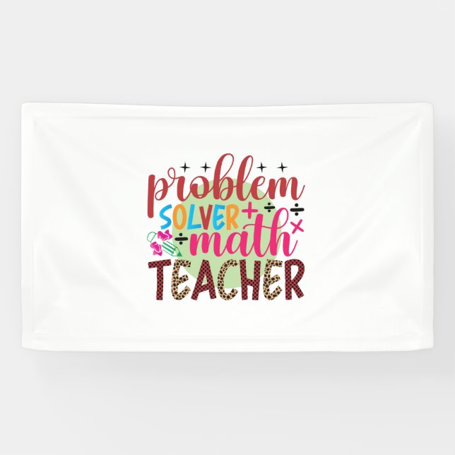 Lona Profesora de Regalos | Profesor de matemáticas par (Horizontal)