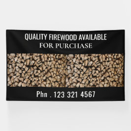 Lona Professional Firewood For Sale Business Banner
