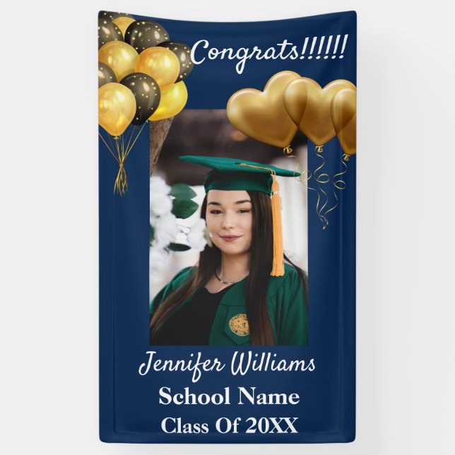 Lona Prohibición de graduación de año escolar 2021 de n (Vertical)