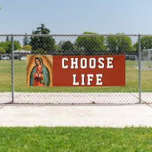 LONA PROLIFE GUADALUPE VIRGEN MARY RELIGIOSO