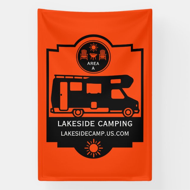 Lona Promoción de campamento para caravanas (Vertical)