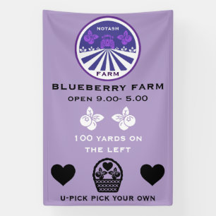 Lona Promoción de granja de arándanos U-Pick