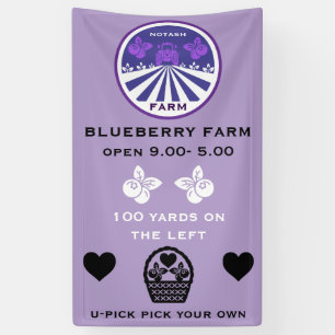 Lona Promoción de granja de arándanos U-Pick