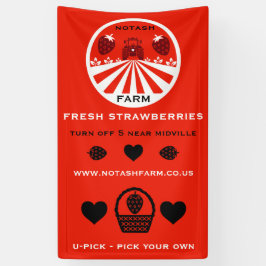 Lona Promoción de granja de fresas U-Pick