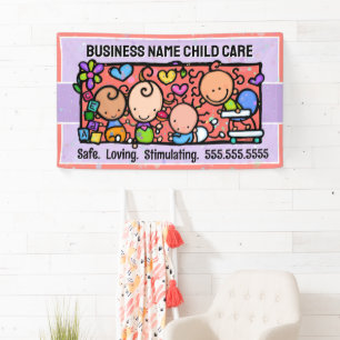 Lona Promoción de la Baby Shower de atención diurna par